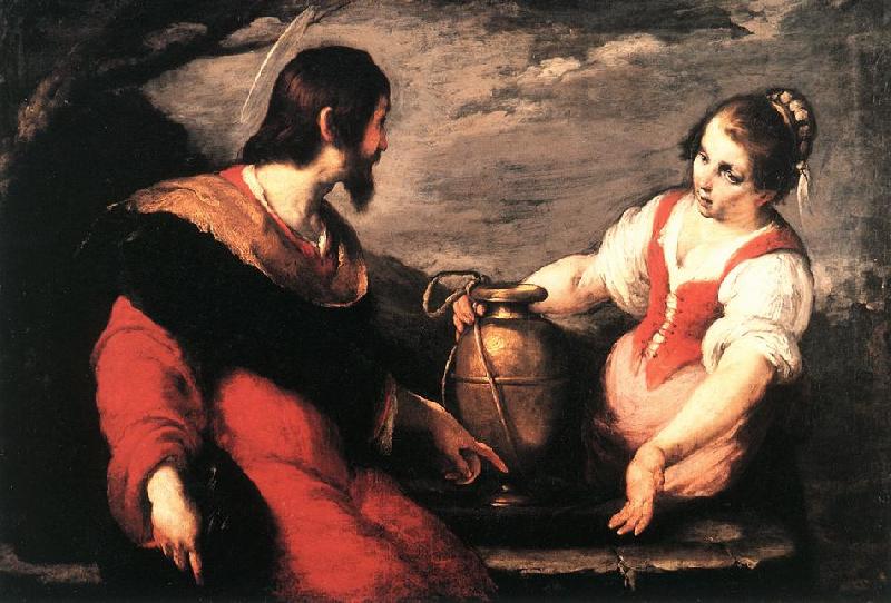 STROZZI, Bernardo Christ and the Samaritan Woman xdg Sweden oil painting art